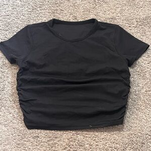 Lululemon All it Takes tee Ribbed Nulu Sz 4 Classic Black Women's Top